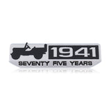 1941 Emblem Sticker 75 Years Anniversary Badge for Jeep