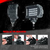 4" K1 LED Work Light Bar 4-Row