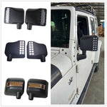 Wrangler Side View Mirrors Housing With Led