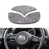 DIAMOND STEERING WHEEL EMBLEM For Mazda