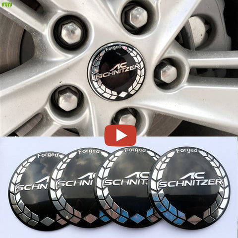 4pcs 56mm AC Schnitzer Wheel Center Stickers for BMW