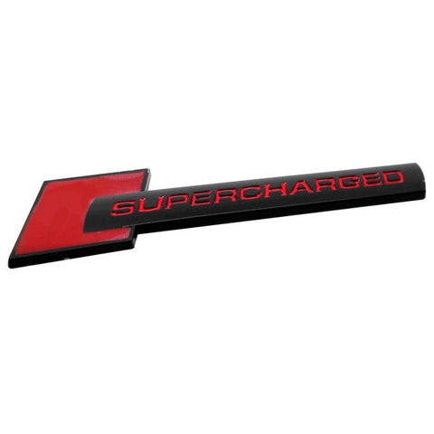 Black and Red Supercharged Emblem for Audi
