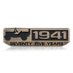 1941 Emblem Sticker 75 Years Anniversary Badge for Jeep