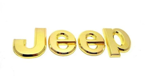 Jeep Silver / Matte Black / Gold Logo Emblem Sticker