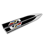 2Pcs Cadillac V Letter Fender Emblem Sticker