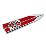 2Pcs Cadillac V Letter Fender Emblem Sticker