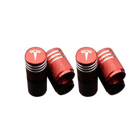 4pcs Tesla Logo Tire Valve Caps