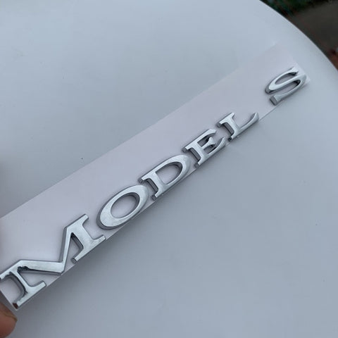 MODEL S Silver Sticker