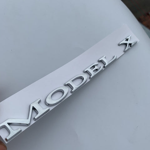 MODEL X Silver Sticker