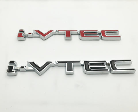 Honda I-VTEC Chrome / Red , Chrome / Black Trunk Emblem Sticker