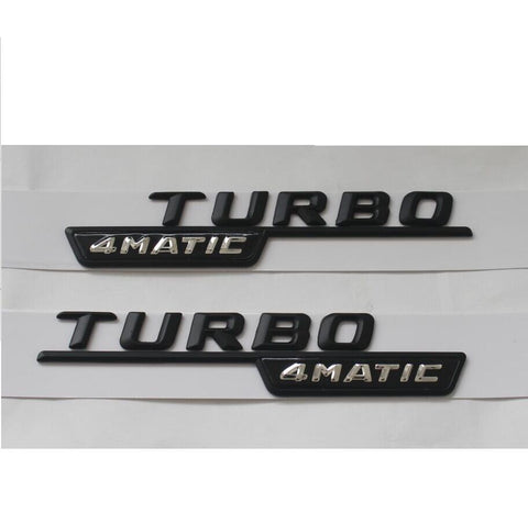 2pcs Mercedes-Benz Turbo 4Matic Emblem Sticker