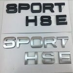 SPORT Letters Black / Silver Emblem Sticker For RANGE ROVER