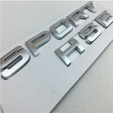 SPORT Letters Black / Silver Emblem Sticker For RANGE ROVER