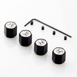 4pcs Honda Logo Tire Valve Caps - Black