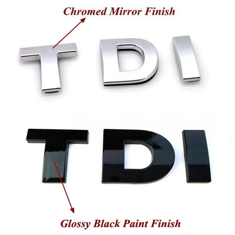 TDI Rear Car Emblem for Volkswagen