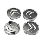 4pcs 60mm Citroen Logo Wheel Centre Hub Caps Black