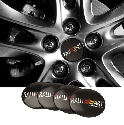 4pcs 56mm Ralliart Wheel Center Stickers for Mitsubishi