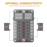Blade Fuse Box Holder 12V 24V 6 Way 12 Way