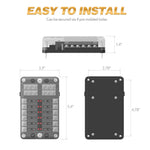 Blade Fuse Box Holder 12V 24V 6 Way 12 Way