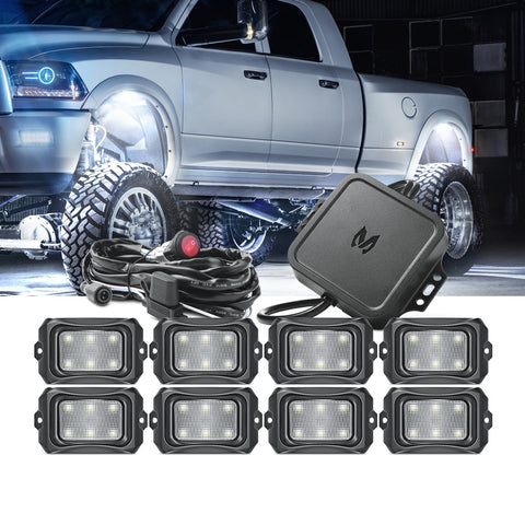 8 Pods RGBW LED Rock Lights with Bluetooth
