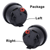 Front LED Turn Signal Light Assembly with White Halo Smoke Lens Jeep Wrangler JK