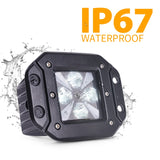 2Pcs LED Light Pods With Amber Marker Light 12W