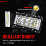 2Pcs 5" 72W LED Work Light Bar