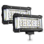 2Pcs 5" 72W LED Work Light Bar