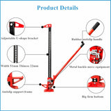 1 Pack 3-ton Steel Hi Lift Jack Load Capacity 33" 48"