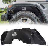 Front Inner Fender Liners Fit for 2018-2020 Jeep Wrangler JL JLU Black Aluminum Lightweight Design