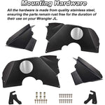 Front Inner Fender Liners Fit for 2018-2020 Jeep Wrangler JL JLU Black Aluminum Lightweight Design