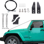 Obstacle Eliminate Rope Front Hood Protector Deflect Hanging Branch Brush For Jeep Wrangler 2007-2017 JK