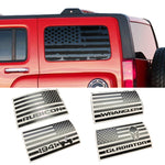 Matt Black USA American Flag Rear Side Window Sticker