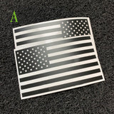 Matt Black USA American Flag Rear Side Window Sticker