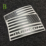 Matt Black USA American Flag Rear Side Window Sticker