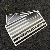 Matt Black USA American Flag Rear Side Window Sticker