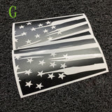 Matt Black USA American Flag Rear Side Window Sticker