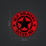 Old Soldiers Never Die Star sticker for Jeep Wrangler TJ JK CJ JL