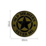 Old Soldiers Never Die Star sticker for Jeep Wrangler TJ JK CJ JL