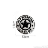 Old Soldiers Never Die Star sticker for Jeep Wrangler TJ JK CJ JL