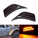 LED Front Fender Marker Light and Turn Signal for Jeep 2018-2021 Wrangler JL JLU and for 2020-2021 Gladiator JT Truck