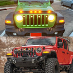 6000K White/Amber 12v Front Grille Lighting For 2007-2018 Jeep wrangler JK JKU