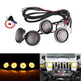 6000K White/Amber 12v Front Grille Lighting For 2007-2018 Jeep wrangler JK JKU