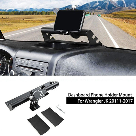 Dashboard Mount for Cellphone fit for Jeep Wrangler JK JKU 2 Door 4Door 2011-2017