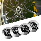 4pcs - 56.5mm Wheel Center Cap Stickers Nissan