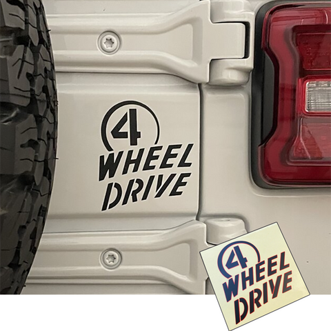 4 Wheel Drive Willys Overland Decal Sticker