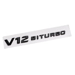 V12 BITURBO Emblem Benz AMG [Silver, ABS, Sticker]