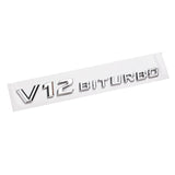 V12 BITURBO Emblem Benz AMG [Silver, ABS, Sticker]