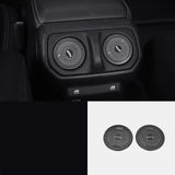 Titanium black stainless steel car dashboard vent trims for Jeep Wrangler 2018 2019 2020 JL