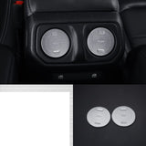 Titanium black stainless steel car dashboard vent trims for Jeep Wrangler 2018 2019 2020 JL